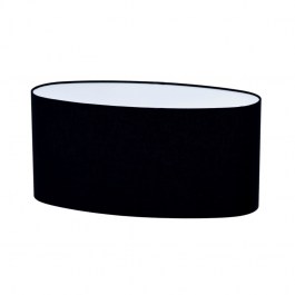 Czarny abażur elipsa na lampę do salonu w stylu nowojorskim POLLY 50 cm